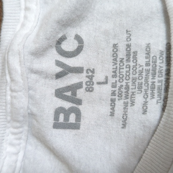 Bored Ape Yacht Club BAYC #8942 T-shirt Size Large in White - Picture 3 of 5